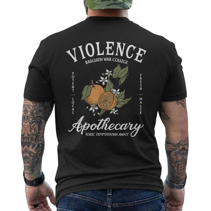 Violence Basgiath College Apothecary Toxic Temptations Await Men's T-shirt Back Print