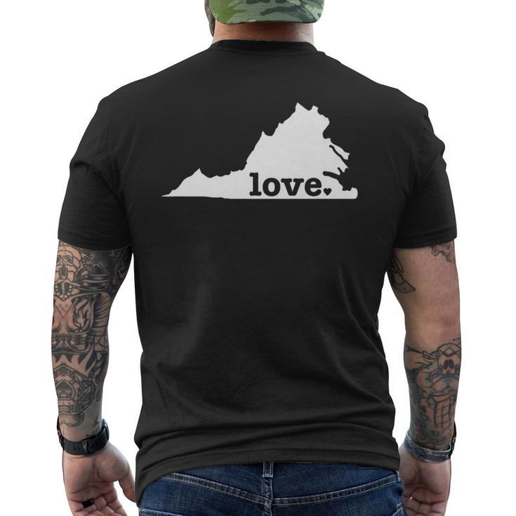 Virginia Love Hometown State Pride Men's T-shirt Back Print