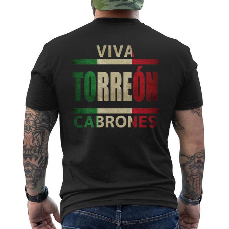 Viva Torreon Cabrones Mexico Coahuila Mexican Flag Men's T-shirt Back Print