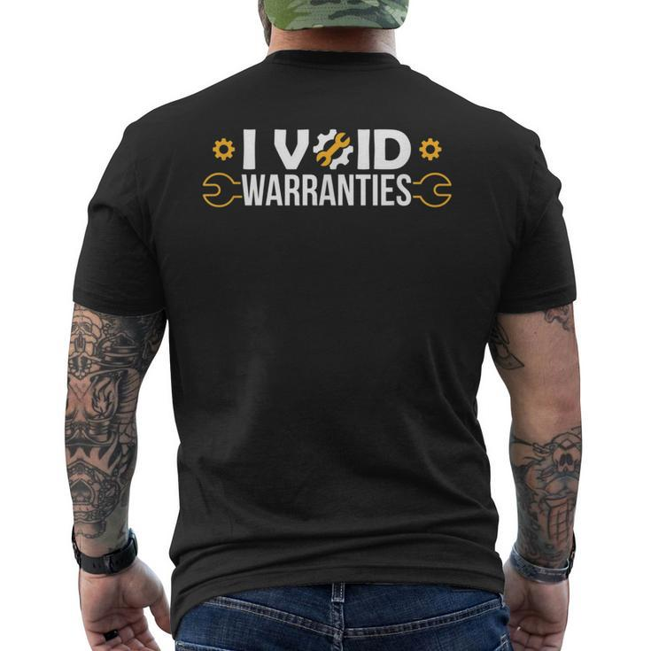 I Void Warranties T Car Enthusiast Men's T-shirt Back Print
