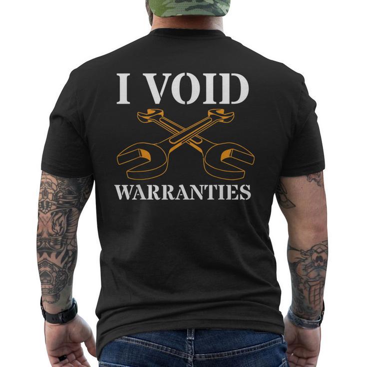 I Void Warranties Wrench For Car Lovers & Mechanics Men's T-shirt Back Print