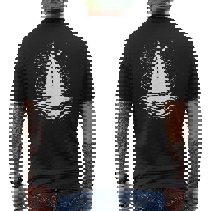 Voile Bateau Dessin Bateau Sport Nautique T-shirt imprimé au dos
