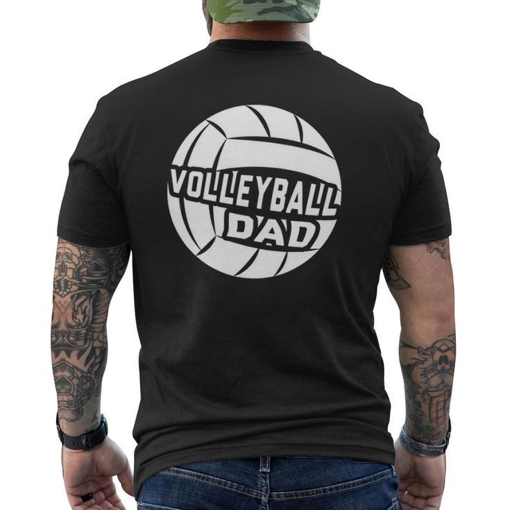 Volleyball Dad Game Sport Lover Mens Back Print T-shirt