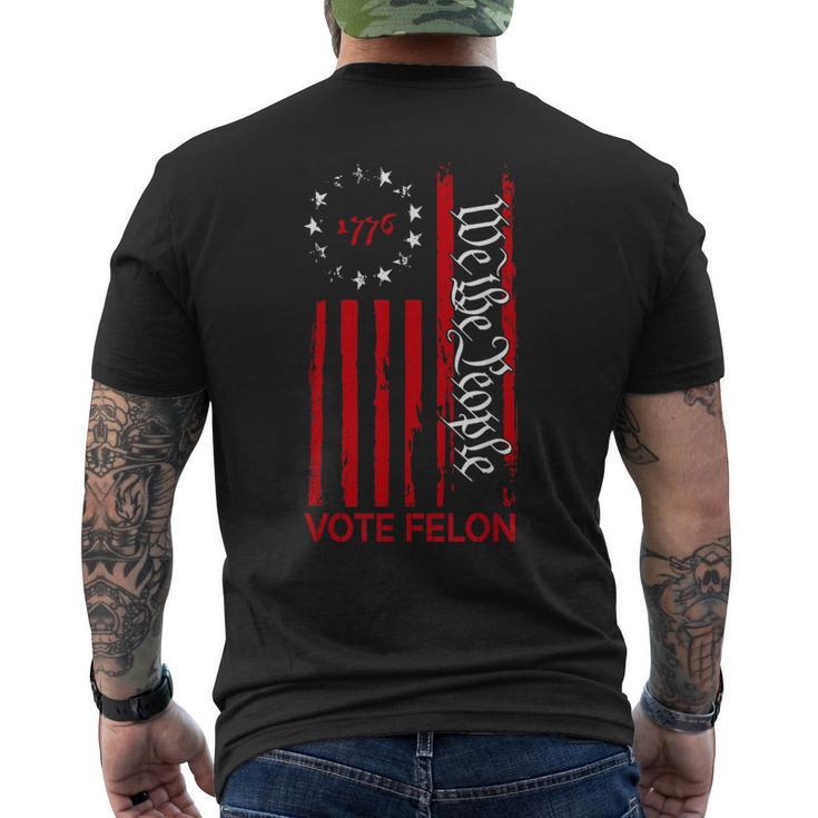 Vote Felon Trump 2024 45 And 47 Voting For The Felon Men's T-shirt Back Print