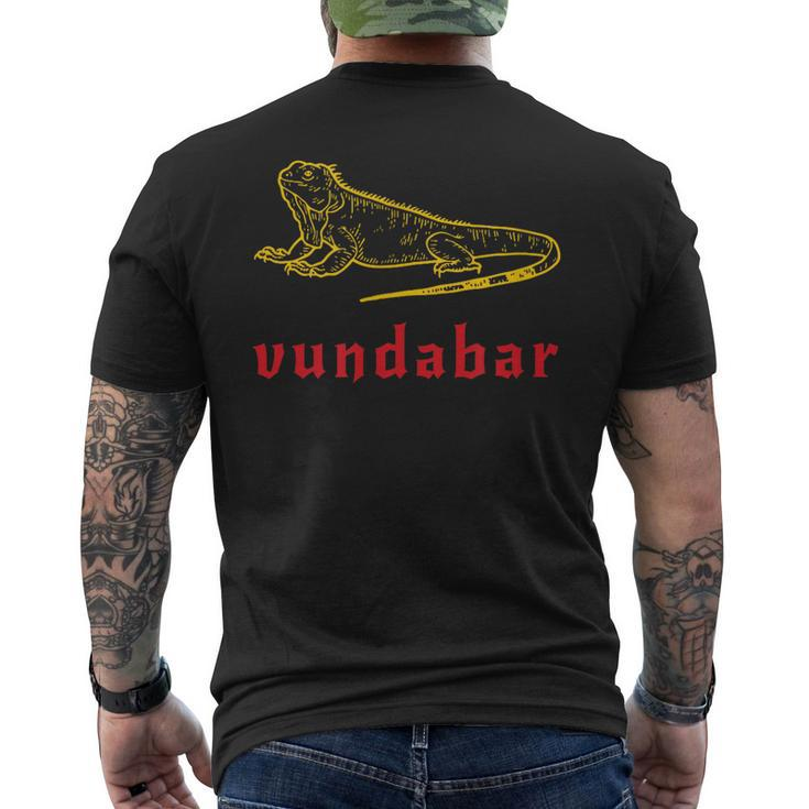 Vundabar Aesthetic Red And Yellow Lizard Men's T-shirt Back Print