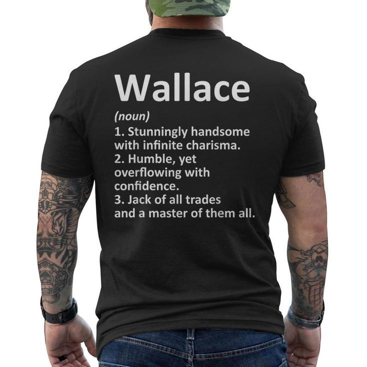 Wallace Definition Personalized Name Birthday Men's T-shirt Back Print