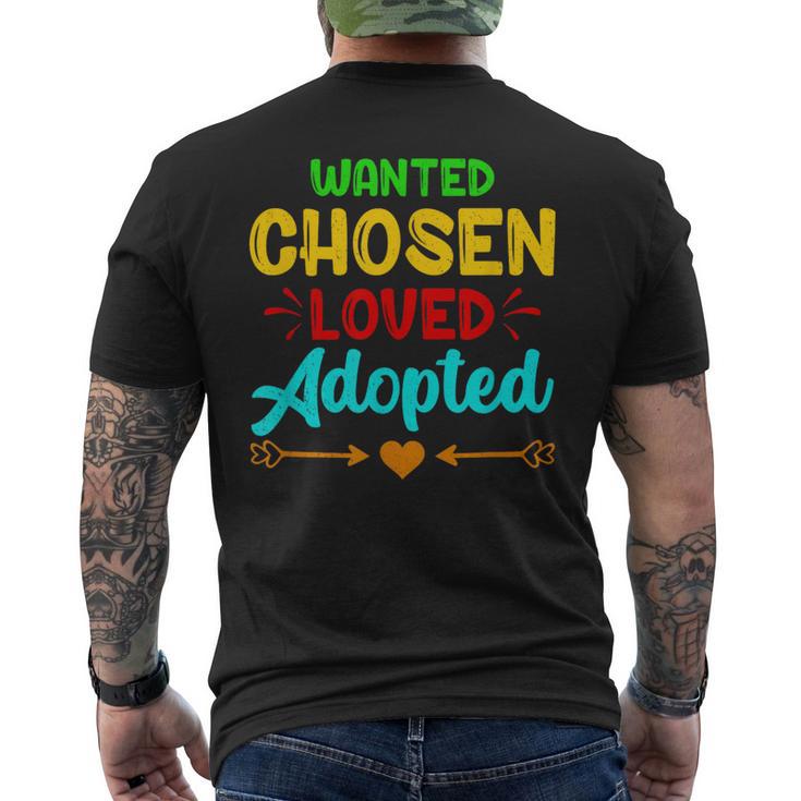 Wanted Chosen Loved Adopted Proud Foster Care Month Men's T-shirt Back Print