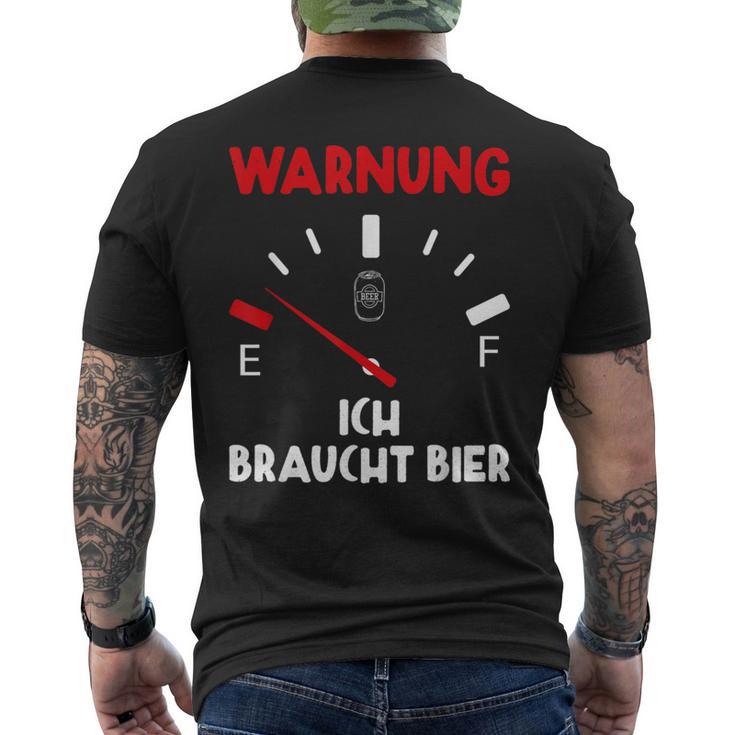 Warnung Ich Brauche Bier Lustige T-Shirt mit Rückendruck