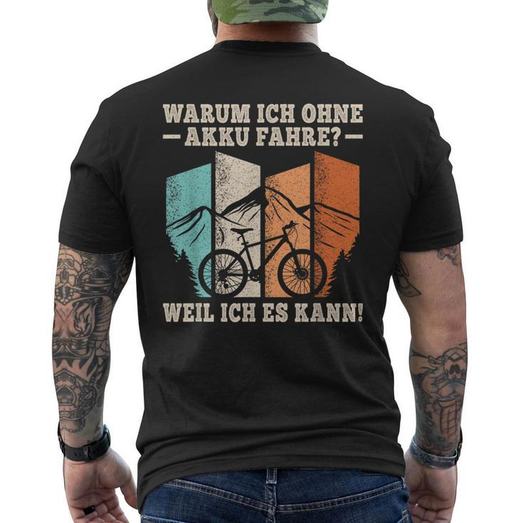 Warum Ich Ohne Akku German Language T-Shirt mit Rückendruck
