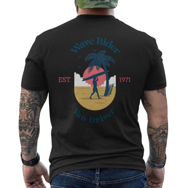 Wave Rider Van Driver Men's T-shirt Back Print