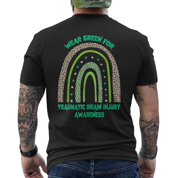 Wear Green For Traumatic Brain Injury Awareness Month Men's T-shirt Back Print