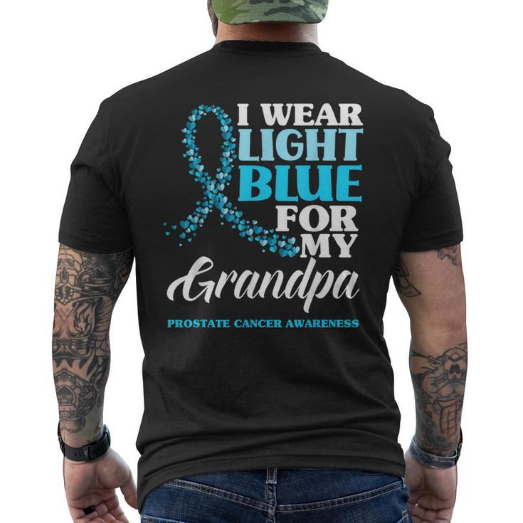 I Wear Light Blue For My Grandpa Prostate Cancer Awareness Men's T-shirt Back Print