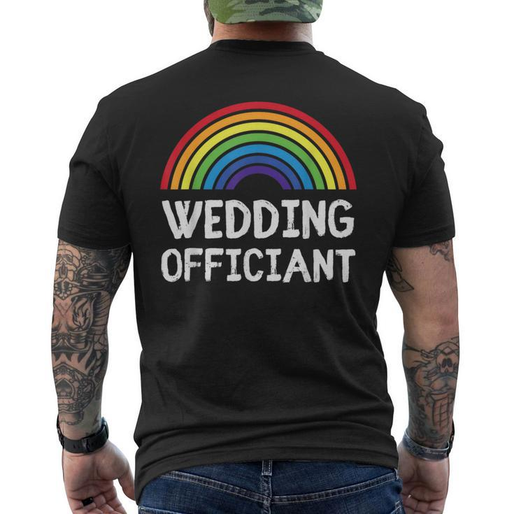 Wedding Officiant Lgbt Lesbian Gay Wedding Marriage Ceremony Men's T-shirt Back Print
