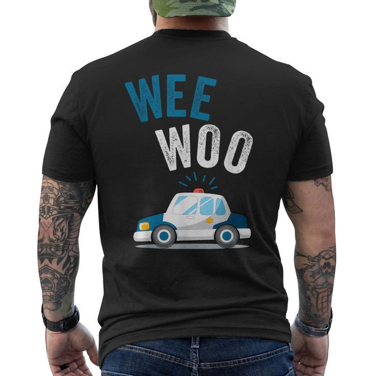 Wee Woo Police Car Cute Men's T-shirt Back Print