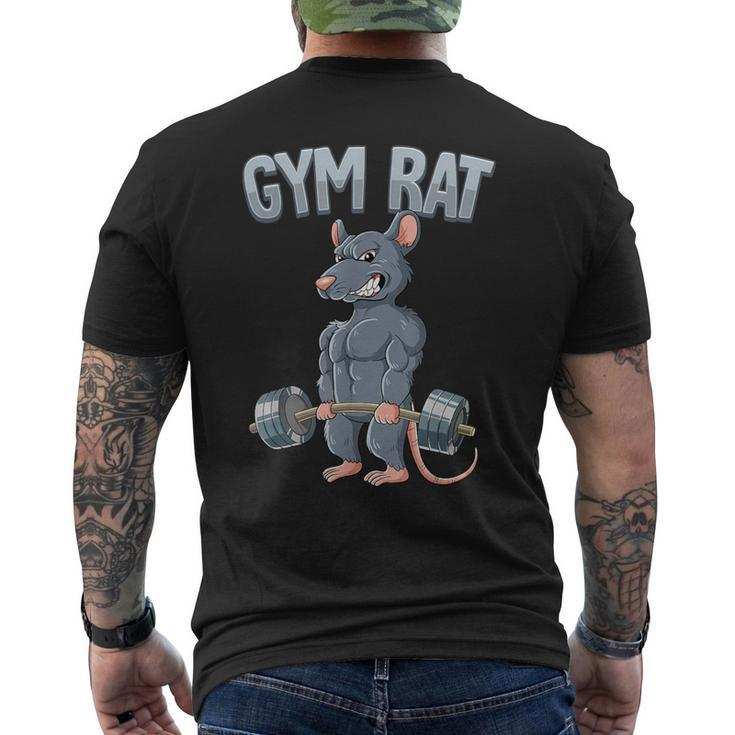 Weight Training Deadlift Gym Rat Men's T-shirt Back Print