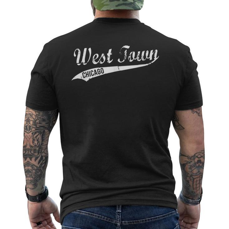 West Town Chicago Neighborhood Vintage Men's T-shirt Back Print