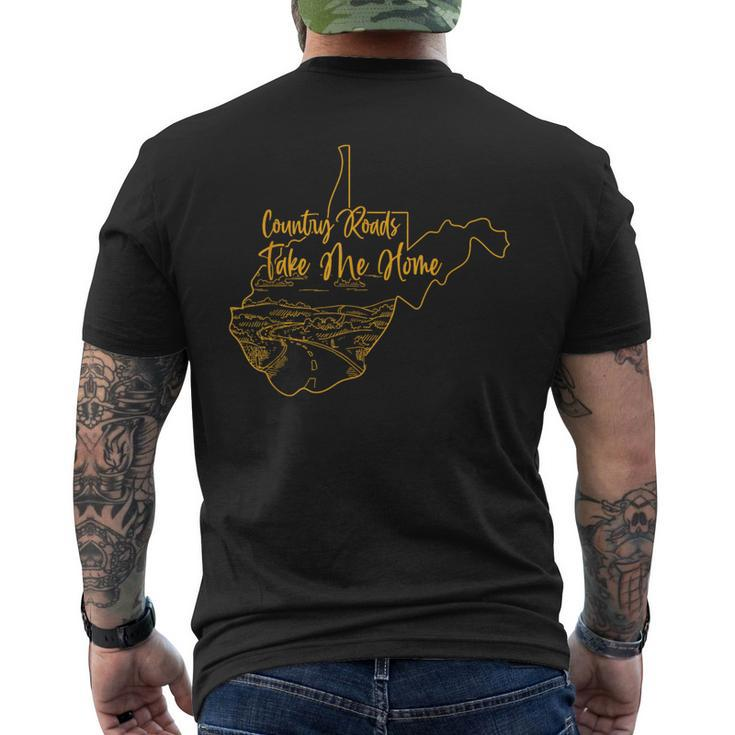 West Virginia Pride Wv Home Country Roads Footprint Men's T-shirt Back Print