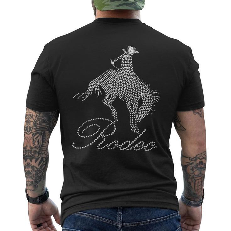 Western Cowgirl Bling Rhinestone Country Cowboy Riding Horse Men's T-shirt Back Print