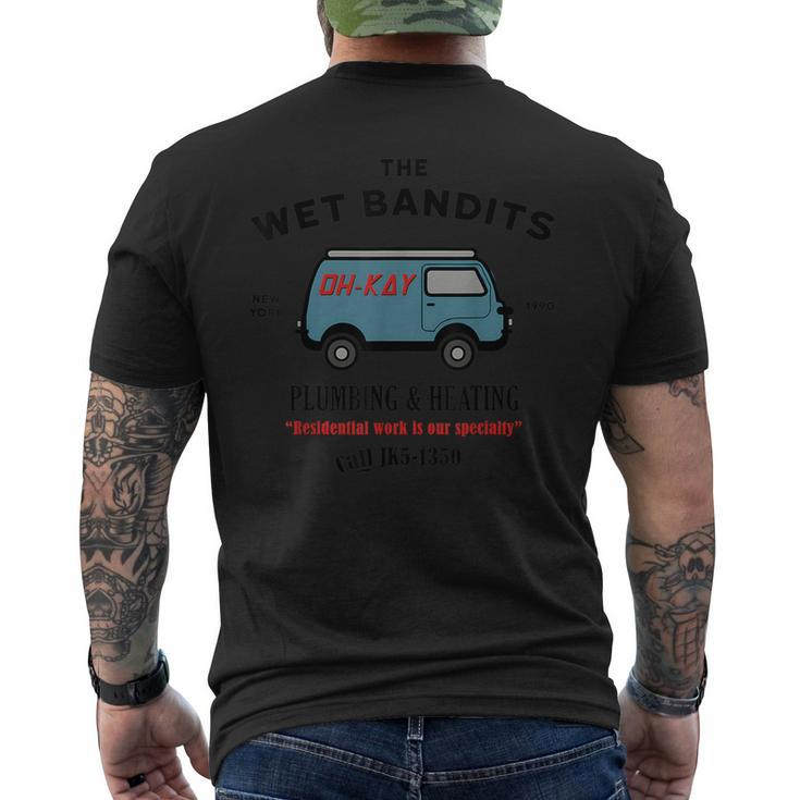 The Wet Plumbing Retro And Heating Bandits Men's T-shirt Back Print