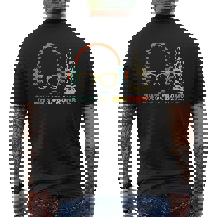 Whats Up Brother Sketch Streamer Whats Up Brother Men's T-shirt Back Print