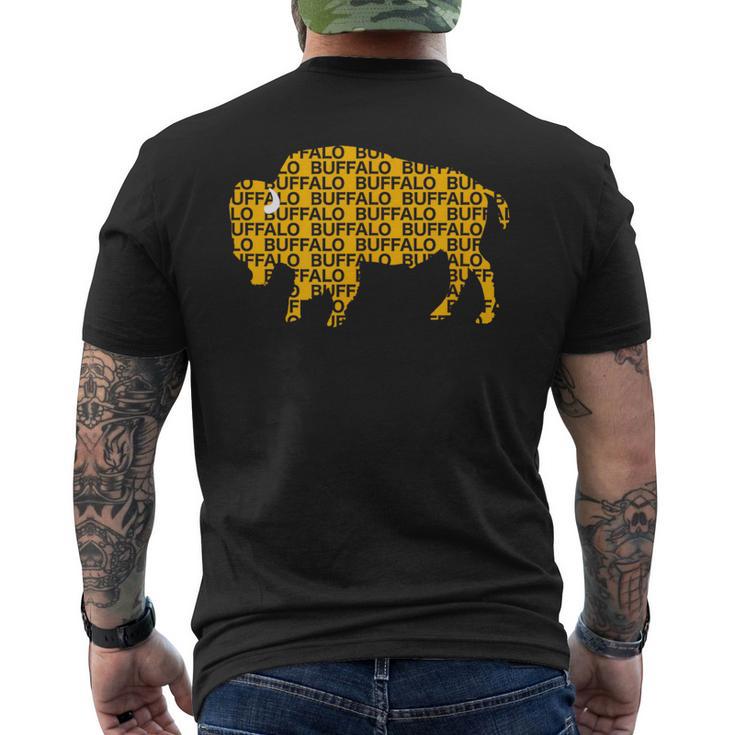 Whereabouts Buffalo Ny Yellow Buffalo Hockey Men's T-shirt Back Print