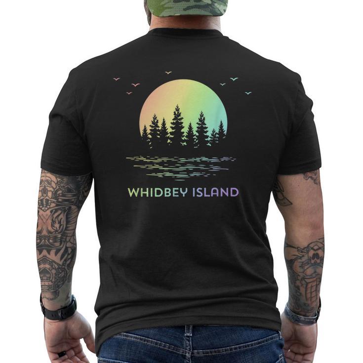 Whidbey Island Washington Sunset Nature Men's T-shirt Back Print