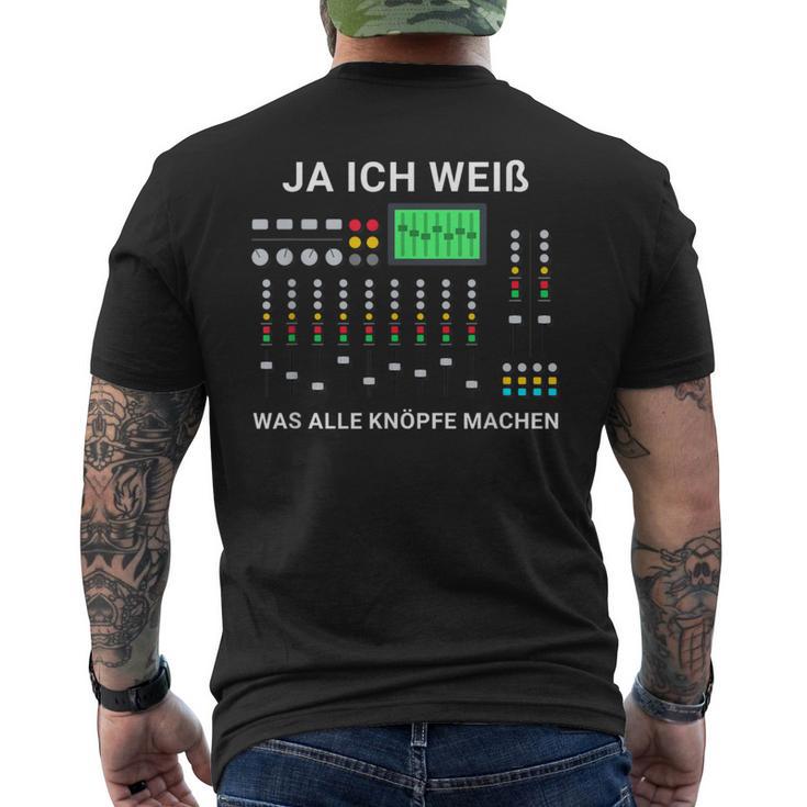 White Was Alle Knöpfe Make Tontechniker Sound Engineer Sound T-Shirt mit Rückendruck