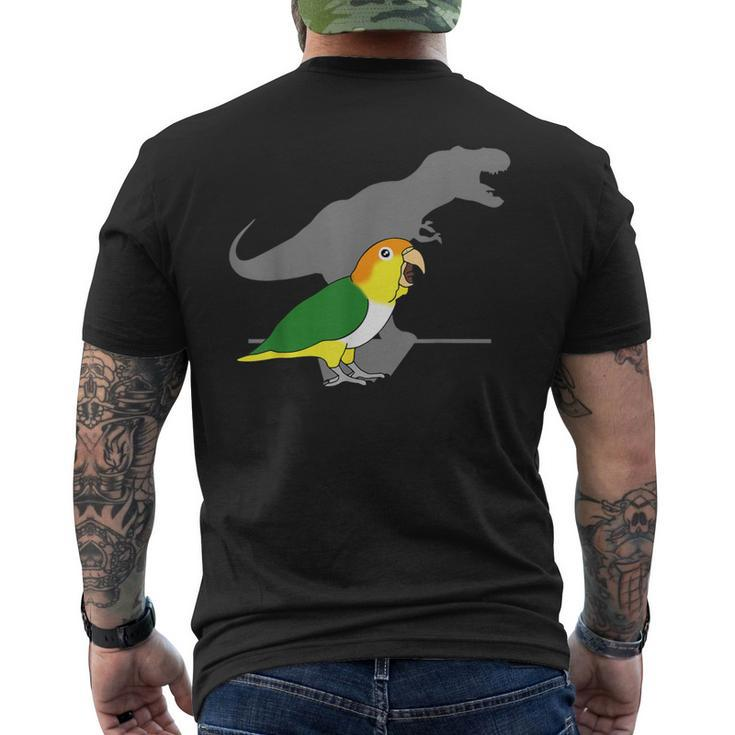 White Bellied Caique T-Rex Birb Memes Dinosaur Parrot Men's T-shirt Back Print