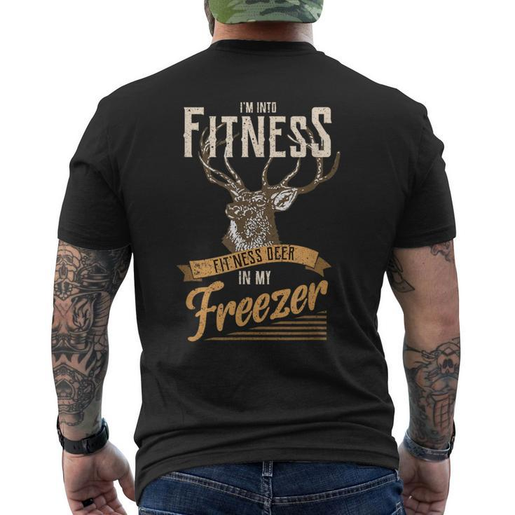 Whitetail Buck Deer Hunting Season I'm Into Fitness Men's T-shirt Back Print