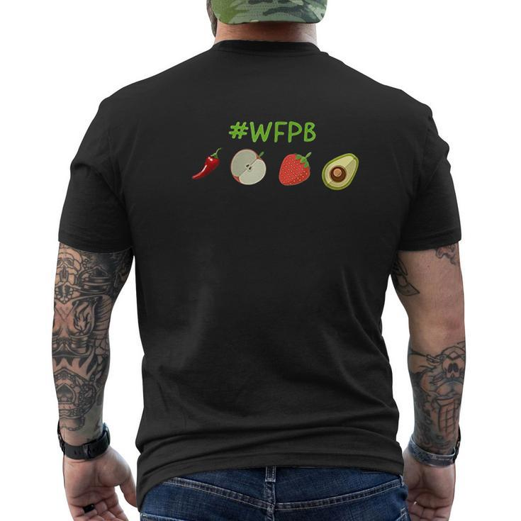 Whole Food Plant Based Vegan Nutrition Food Mens Back Print T-shirt