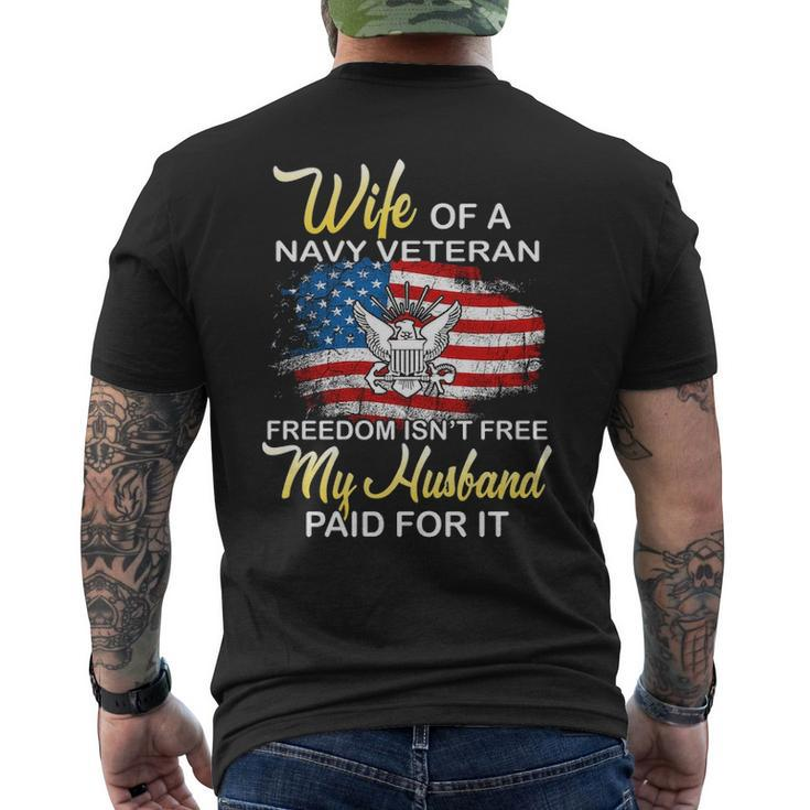 Wife Of Navy Veteran Men's T-shirt Back Print