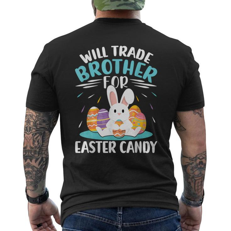 Will Trade Brother For Easter Candy Bunny Boys Girls Men's T-shirt Back Print