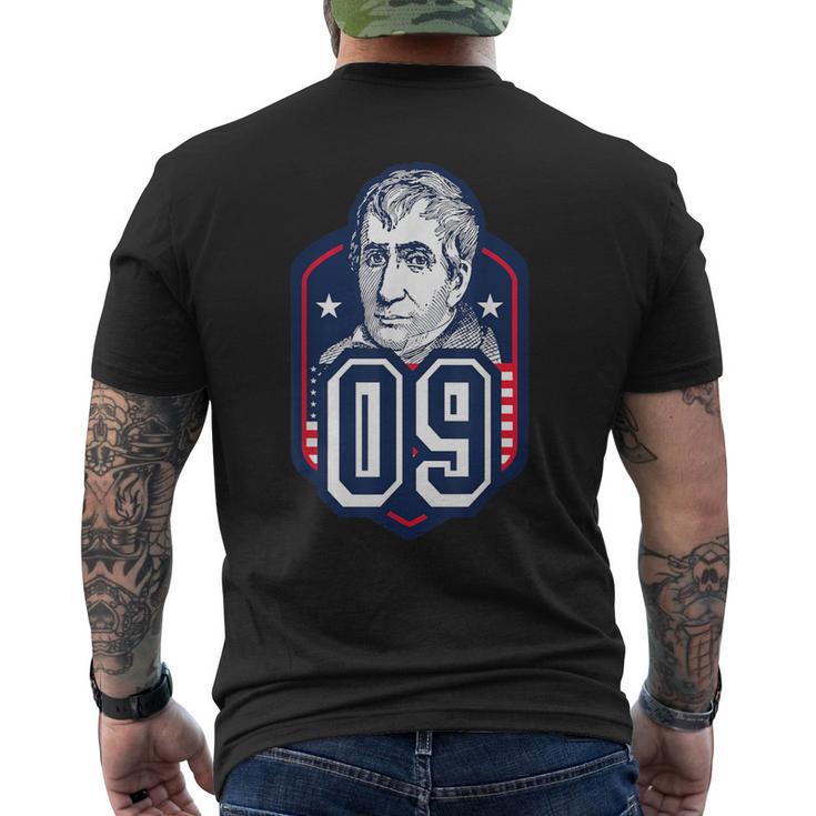 William Henry Harrison Ninth President Jersey StyleMen's T-shirt Back Print