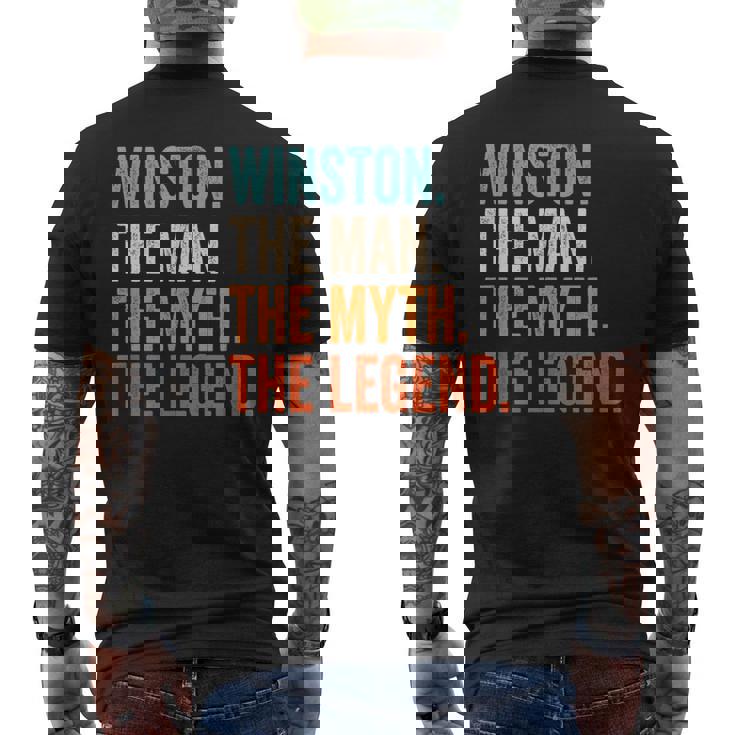 Winston The Man The Myth The Legend First Name Winston Men's T-shirt Back Print