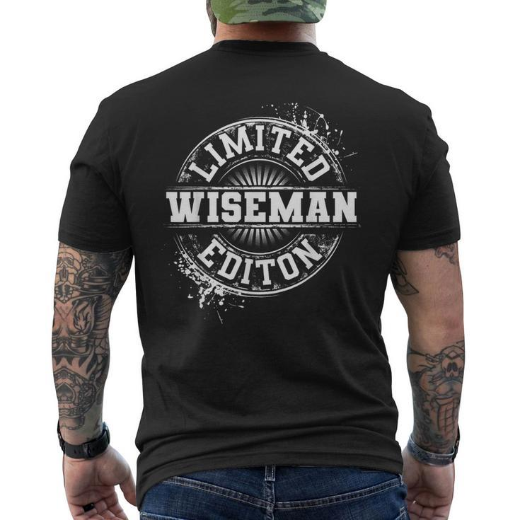 Wiseman Surname Family Tree Birthday Reunion Idea Men's T-shirt Back Print