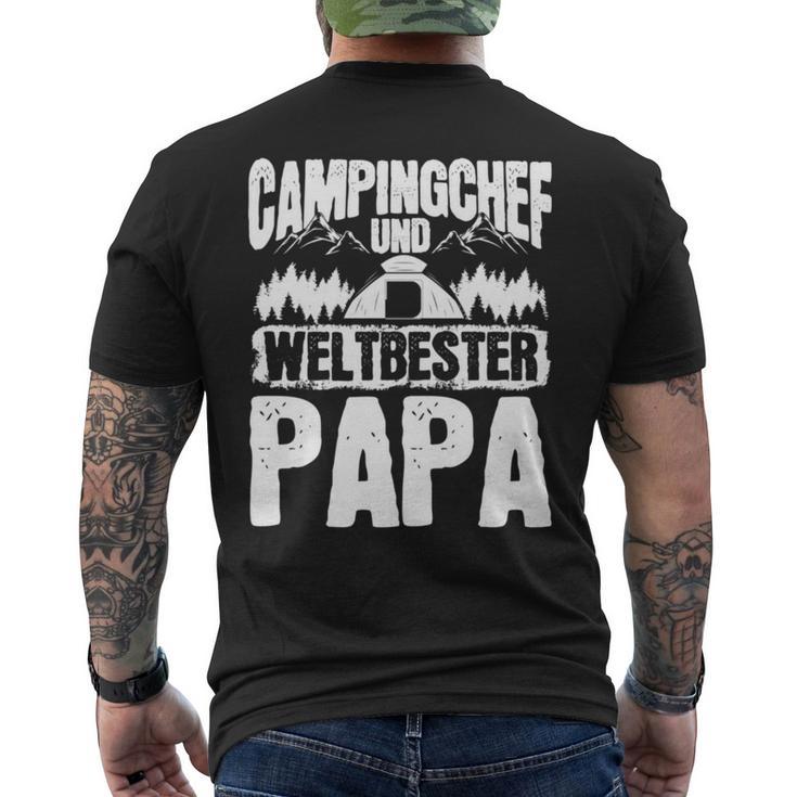 Wohnwagen Campingurlaub Bester Papaatertag Campen T-Shirt mit Rückendruck