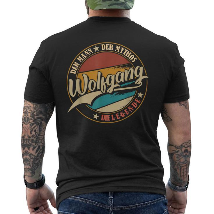 Wolfgang Der Mann Der Mythos Die Legende First Name T-Shirt mit Rückendruck