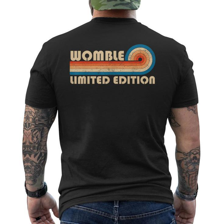 Womble Surname Retro Vintage 80S 90S Birthday Reunion Men's T-shirt Back Print