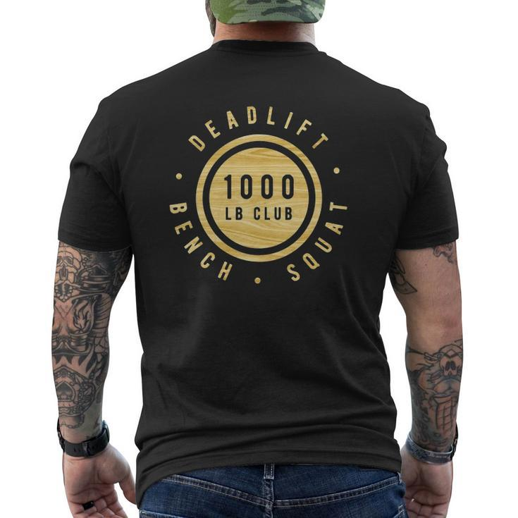 Woodgrain 1000Lb Club Powerlifter -Squat Bench Deadlift Tank Top Mens Back Print T-shirt