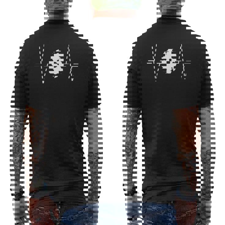 Woodworker Circular Saw Blade Heartbeat Ekg Pulse Men's T-shirt Back Print