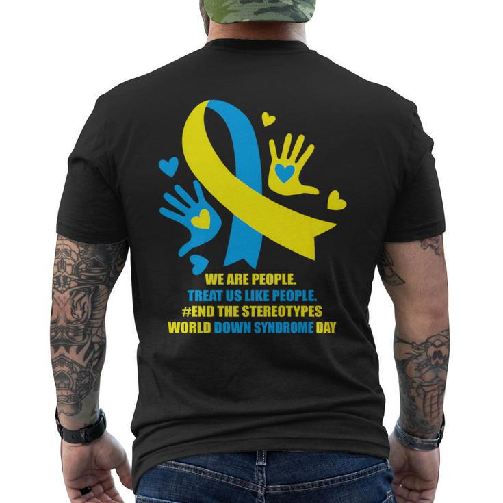 World Down Syndrome Awareness Day 2024 End The Stereotypes Men's T-shirt Back Print