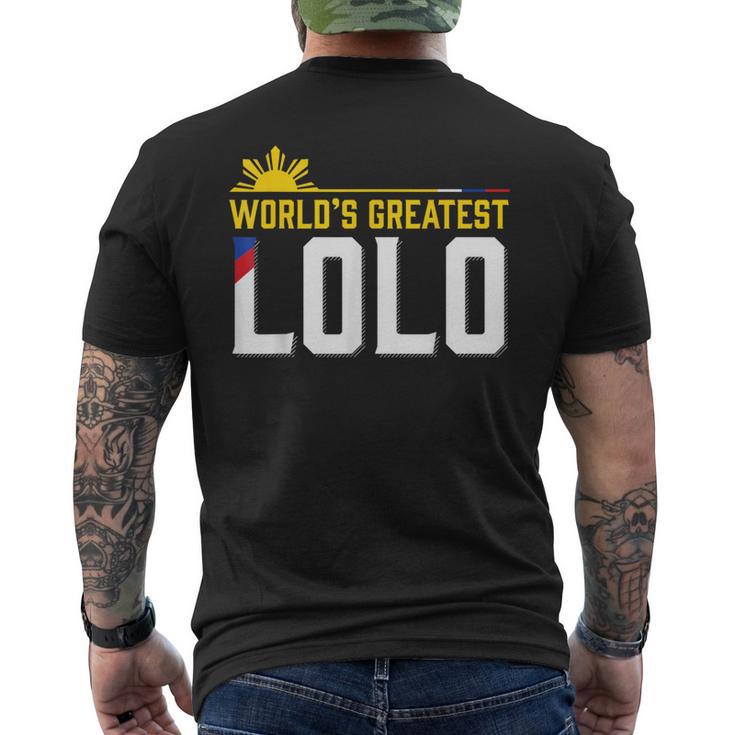 World S Greatest Lolo Filipino Grandpa Men's T-shirt Back Print