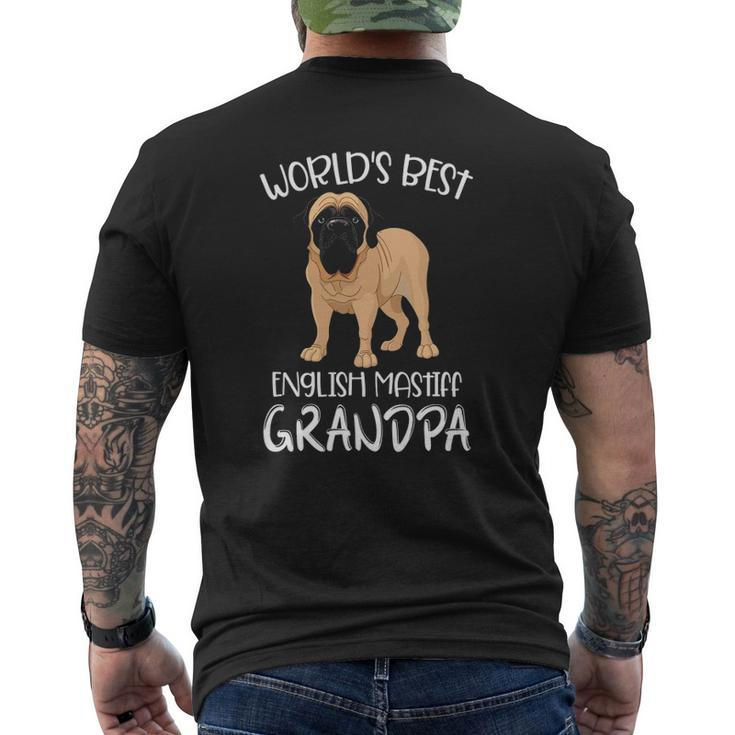 World's Best English Mastiff Grandpa Dog Lover Mens Back Print T-shirt