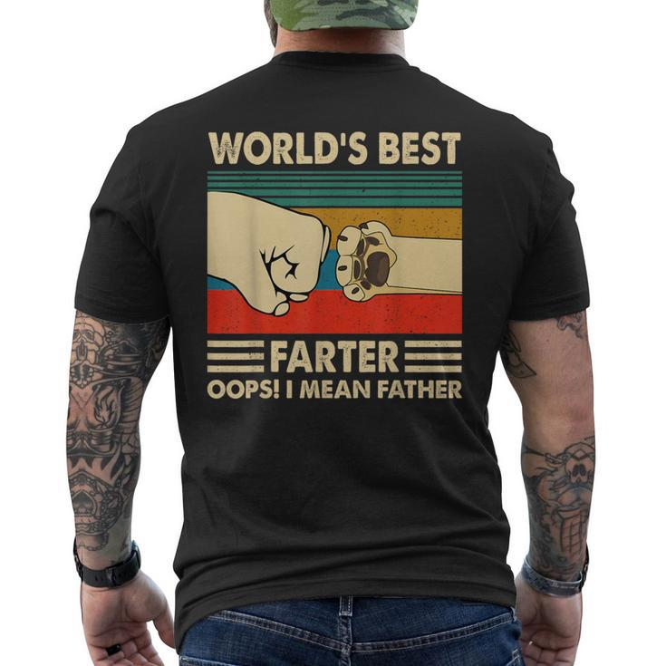 Worlds Best Farter I Mean Father Fathers Day Dog Dad Men's T-shirt Back Print