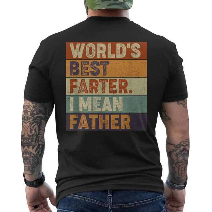 World's Best Farter I Mean Father T Fathers Day Men's T-shirt Back Print