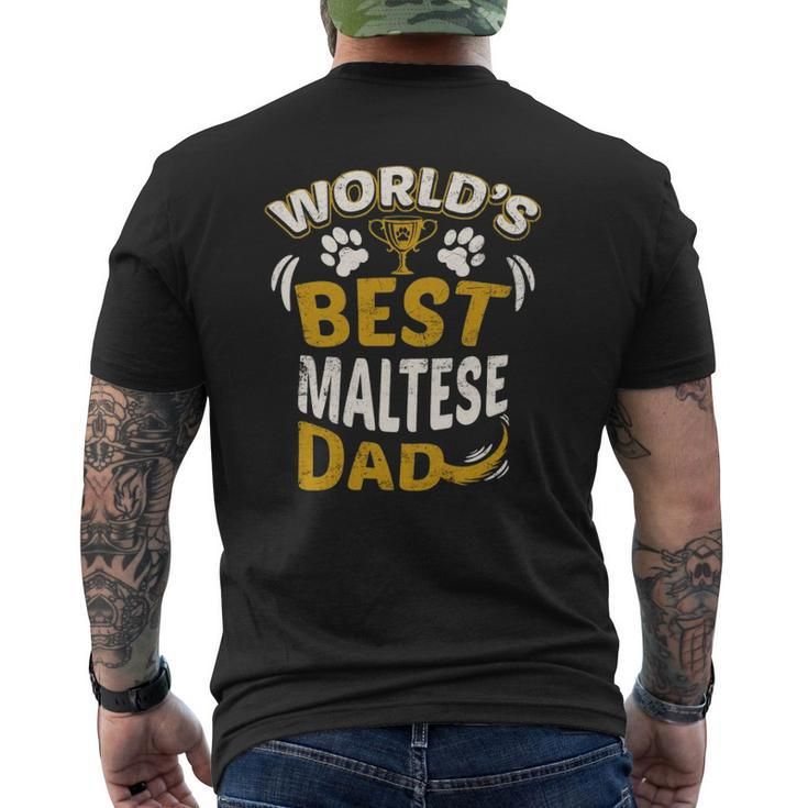 World's Best Maltese Dad Dog Owner Mens Back Print T-shirt