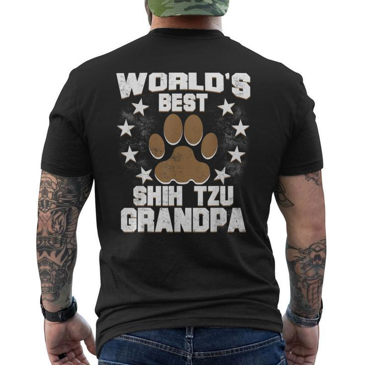 World's Best Shih Tzu Grandpa Dog Owner Men's T-shirt Back Print