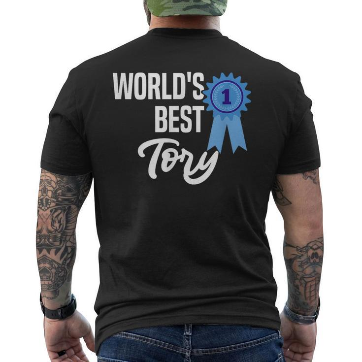 World's Best Tory Name Personalized Men's T-shirt Back Print
