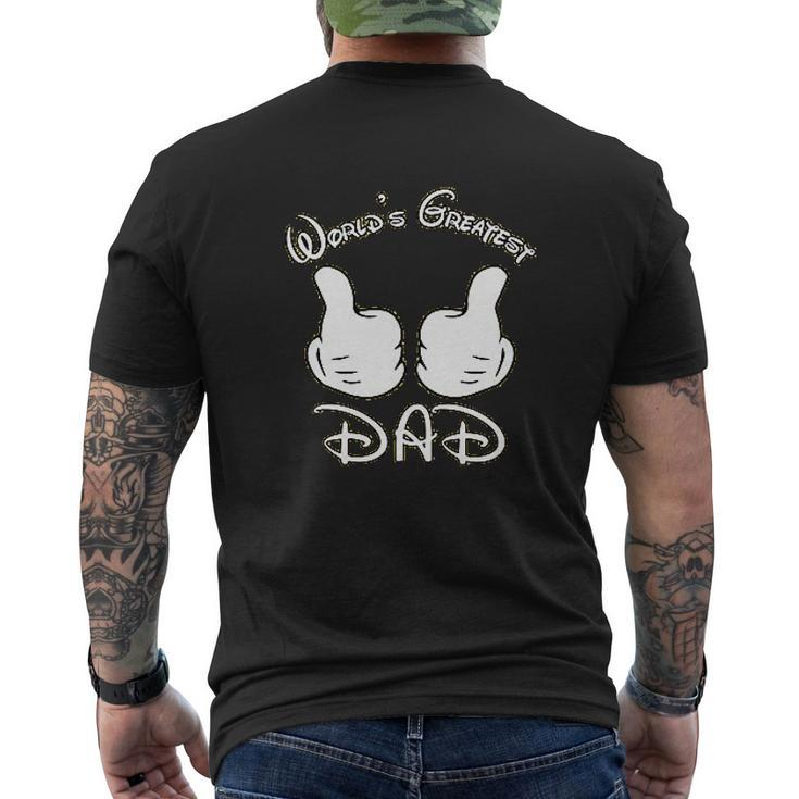 Worlds Greatest Dad Mens Back Print T-shirt