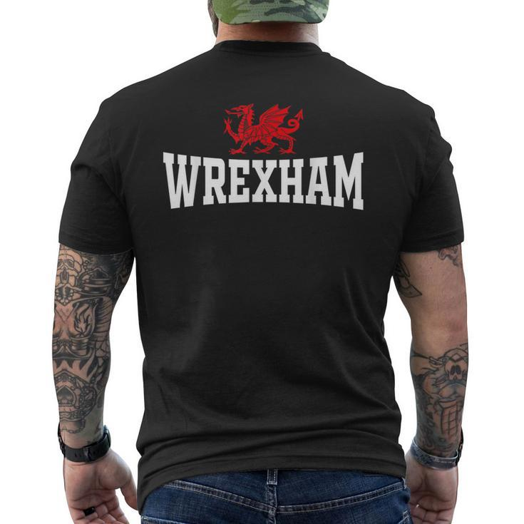 Wrexham Wales Red Dragon Wrecsam Mens Back Print T-shirt